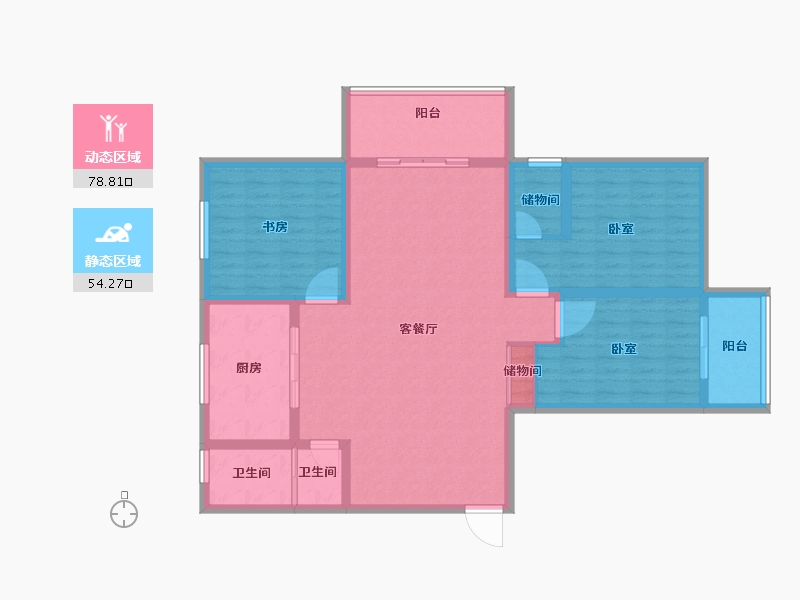 河南省-安阳市-宜居畅苑-120.22-户型库-动静分区