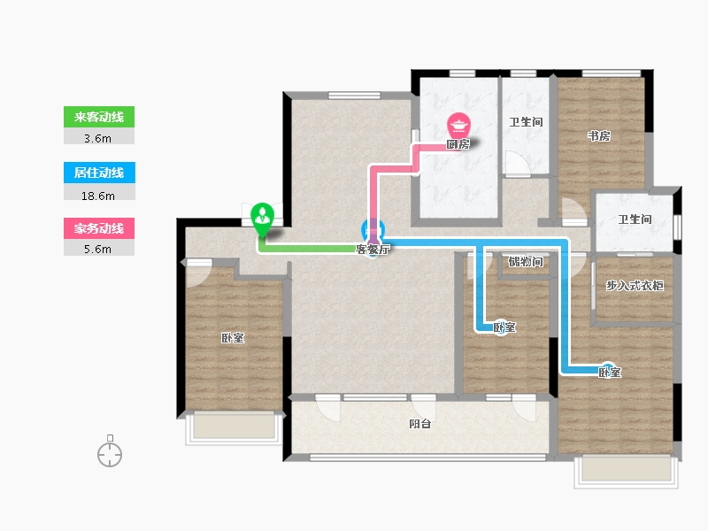 山东省-烟台市-金科博翠山-144.00-户型库-动静线