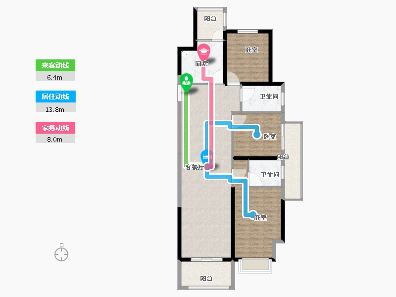 河南省-开封市-蓝光雍锦汇-115.01-户型库-动静线