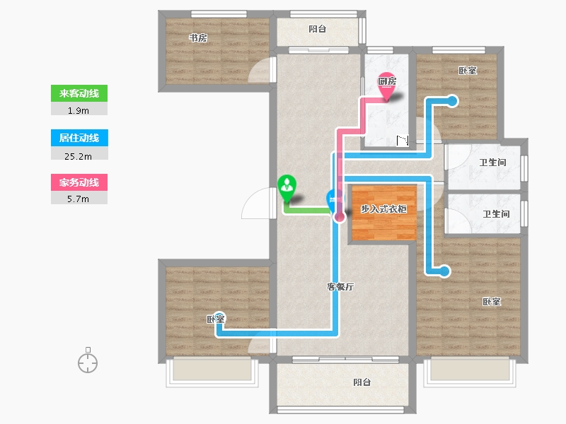 河南省-郑州市-碧桂园象府-116.00-户型库-动静线