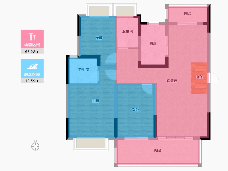 安徽省-滁州市-黄金时代-97.64-户型库-动静分区