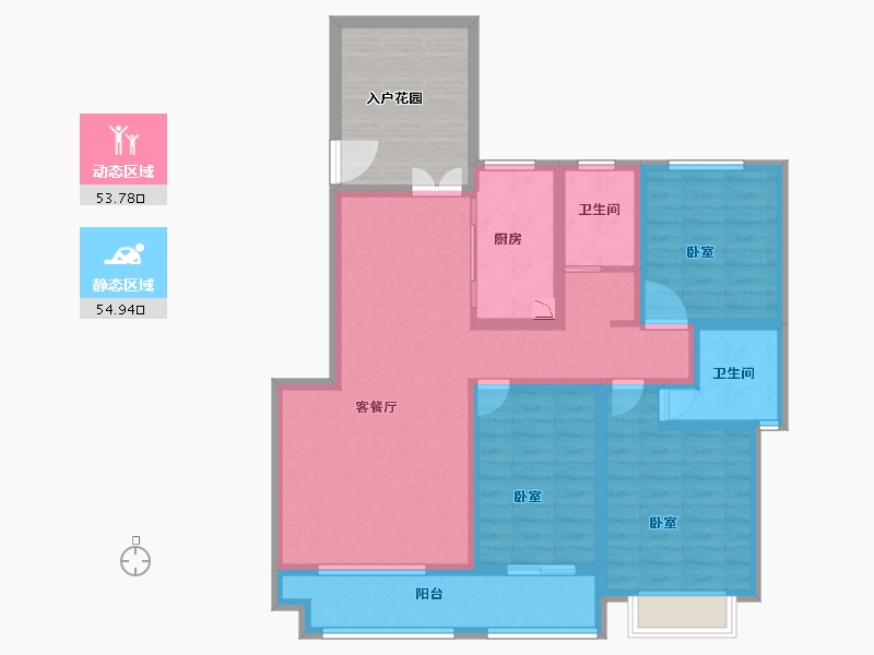 河南省-安阳市-中圣龙栖湾-107.00-户型库-动静分区