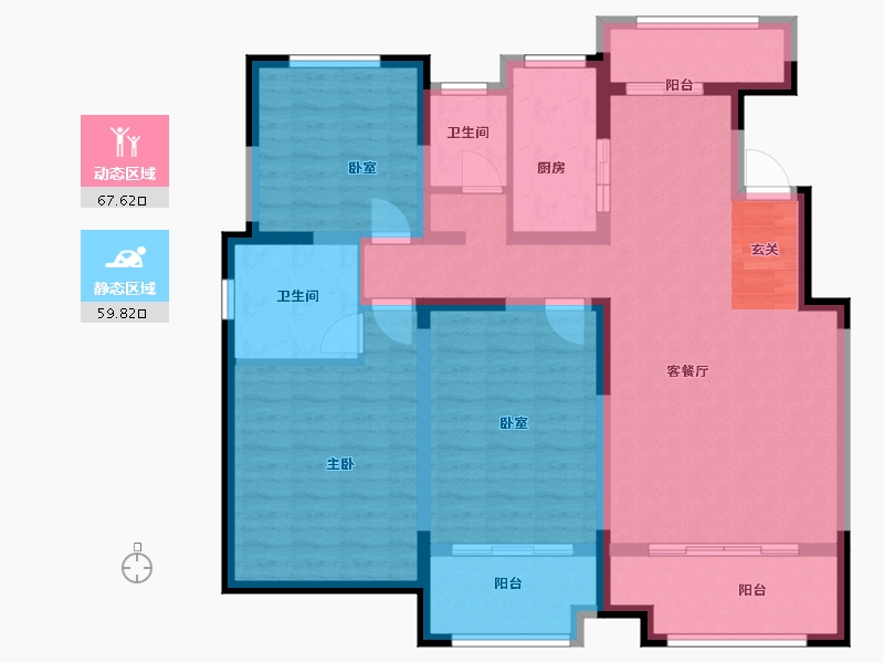 山东省-济南市-中建长清湖-113.74-户型库-动静分区