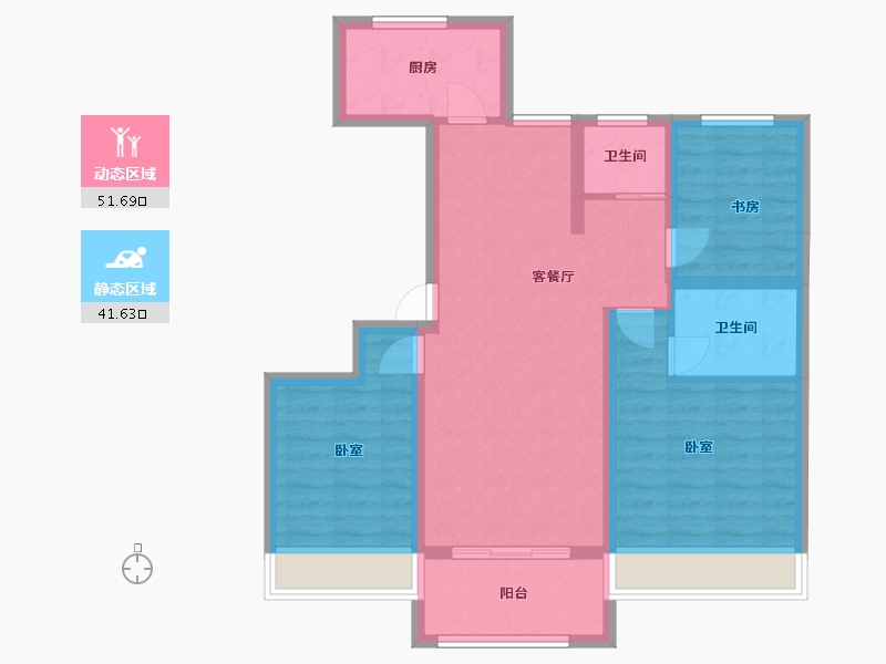 山东省-菏泽市-江南神韵-82.89-户型库-动静分区