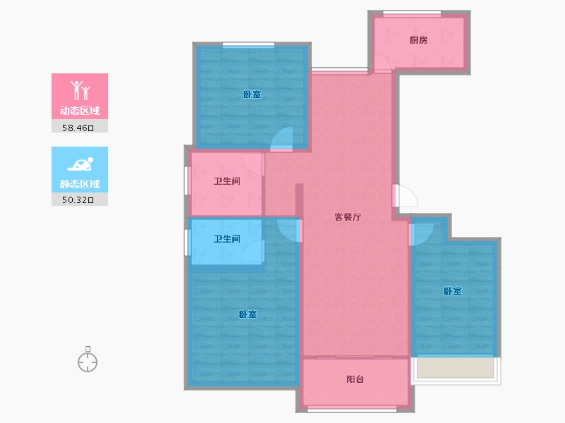 山东省-菏泽市-江南神韵-97.15-户型库-动静分区