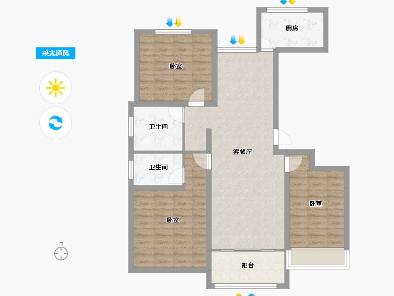 山东省-菏泽市-江南神韵-97.15-户型库-采光通风