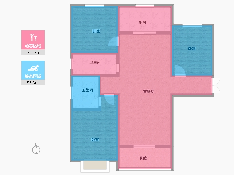 河南省-安阳市-宜居畅苑-115.00-户型库-动静分区