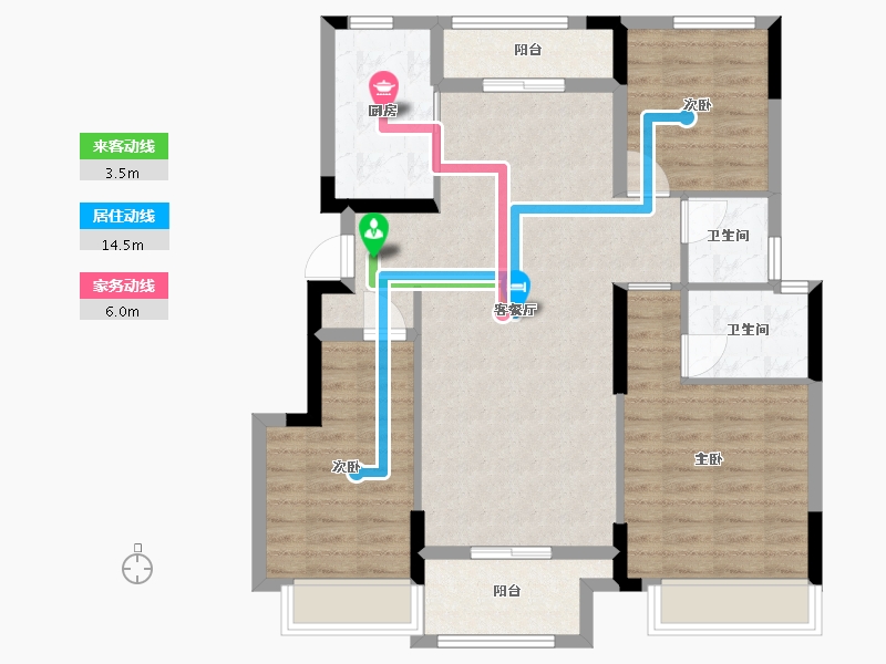 江西省-宜春市-怡福凯怡半山-91.50-户型库-动静线