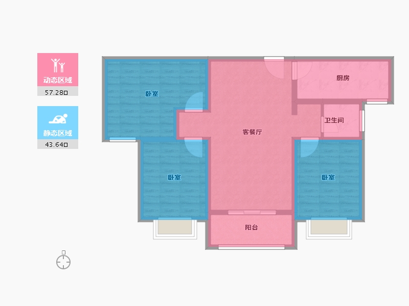 山东省-枣庄市-翰宏·铭筑-90.05-户型库-动静分区