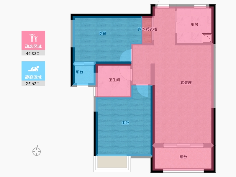 山东省-济南市-诺德名城-65.06-户型库-动静分区