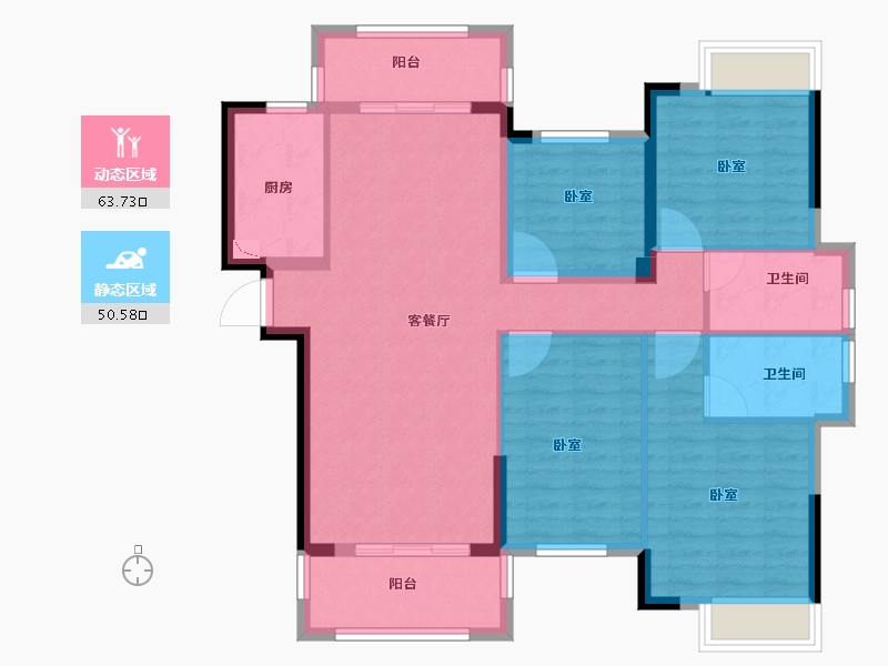 福建省-泉州市-隆盛世纪名居-102.46-户型库-动静分区