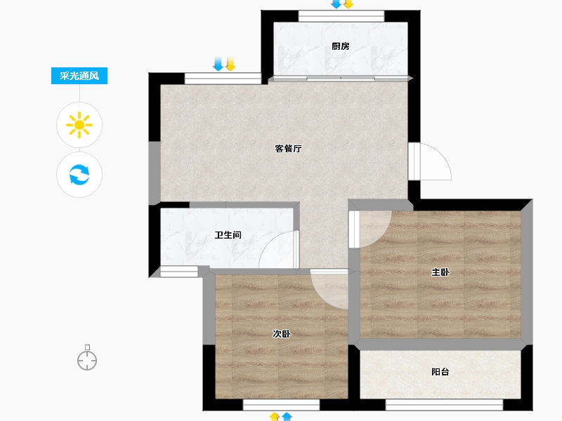 山东省-威海市-龙山湖原著-41.79-户型库-采光通风