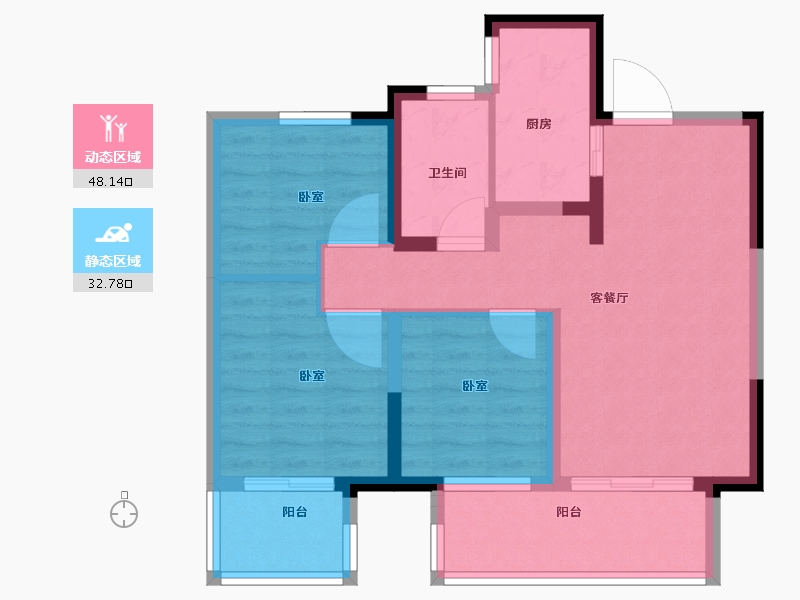 河南省-郑州市-大正•水晶森林-71.00-户型库-动静分区