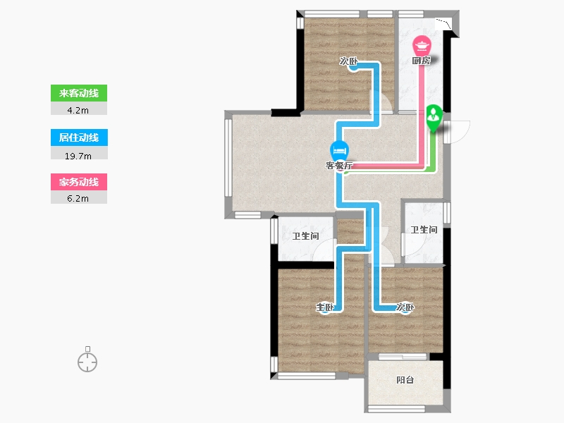 福建省-福州市-世茂·远洋东江湾-70.00-户型库-动静线