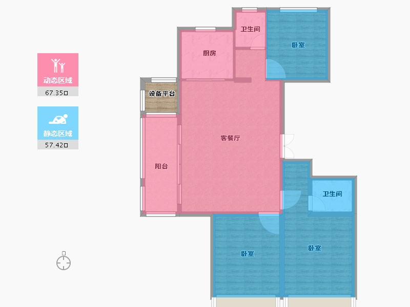 河南省-焦作市-沁阳东方银座-116.77-户型库-动静分区