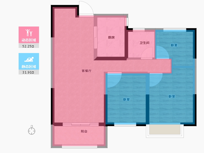 河南省-洛阳市-正商城-75.00-户型库-动静分区