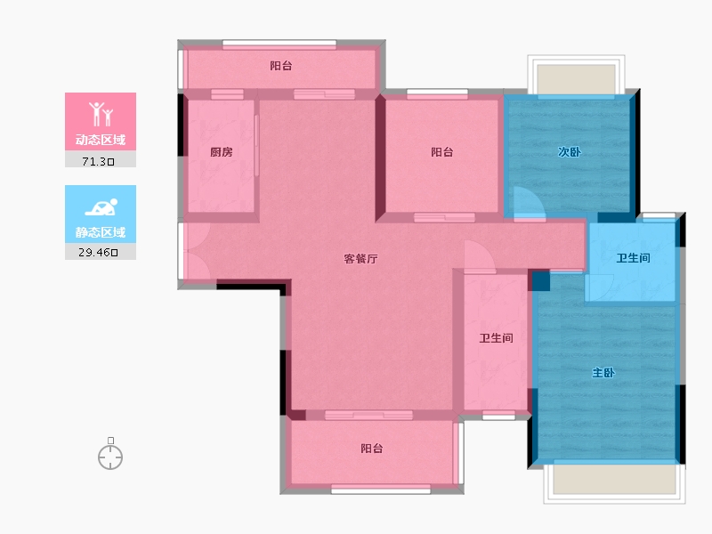 江西省-宜春市-创维·城市之光-89.05-户型库-动静分区