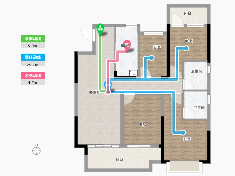 安徽省-合肥市-高速时代御府-106.00-户型库-动静线