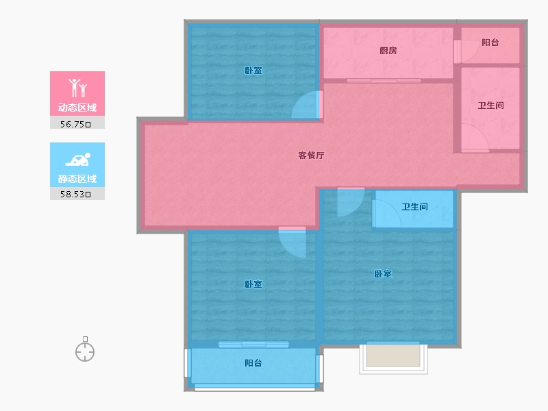 山东省-聊城市-聊城新天地-104.01-户型库-动静分区