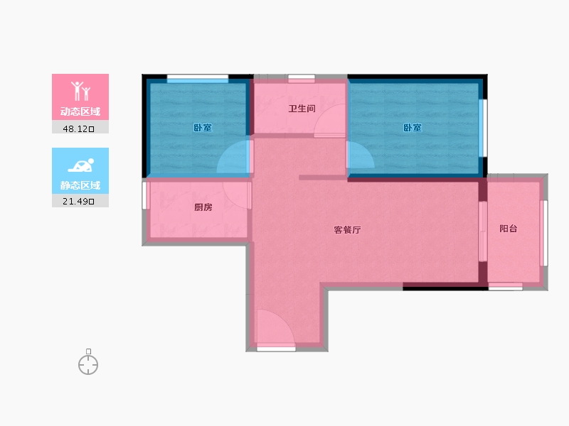 河南省-郑州市-建业盛悦府-62.00-户型库-动静分区