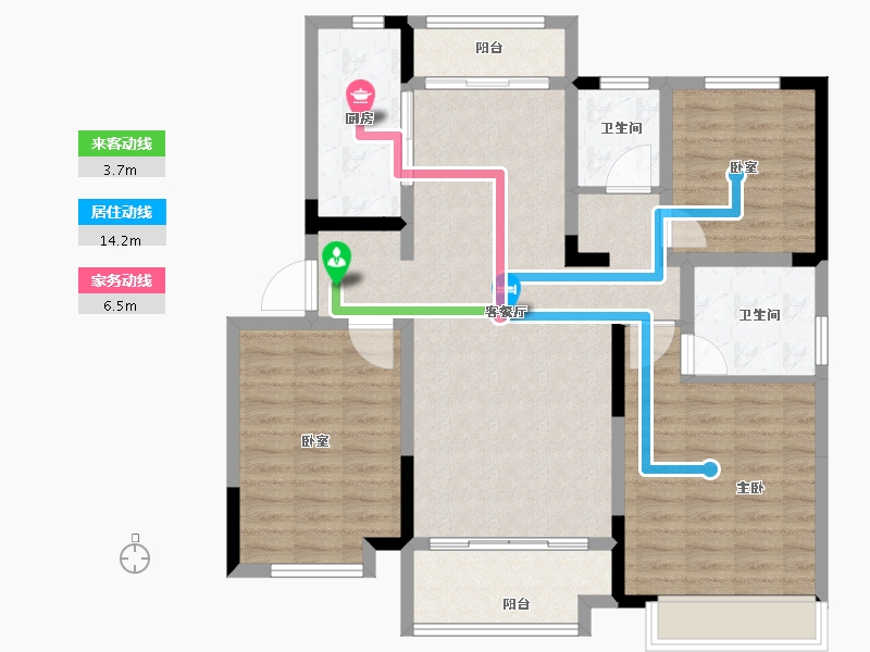 山东省-枣庄市-山能德圣·巨山花园-102.11-户型库-动静线