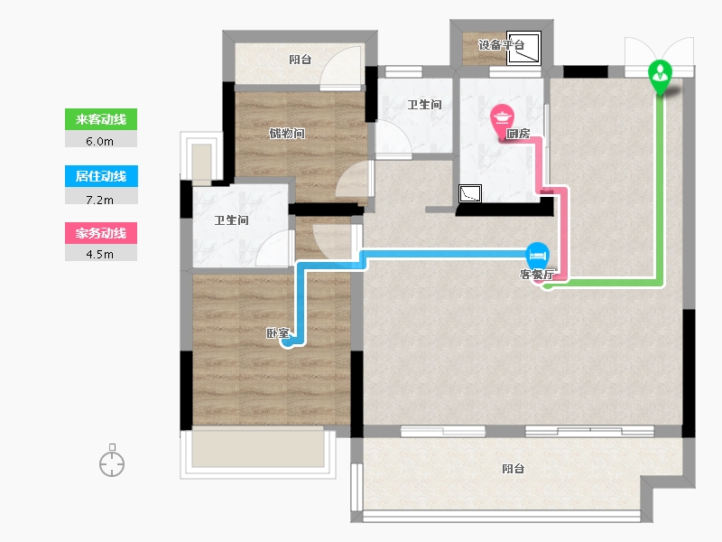 安徽省-合肥市-文一锦门云栖新语-75.99-户型库-动静线