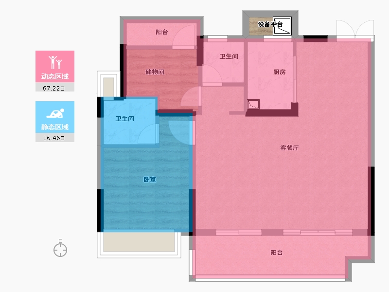 安徽省-合肥市-文一锦门云栖新语-75.99-户型库-动静分区