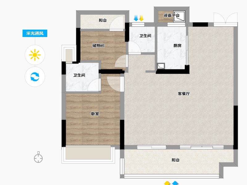 安徽省-合肥市-文一锦门云栖新语-75.99-户型库-采光通风