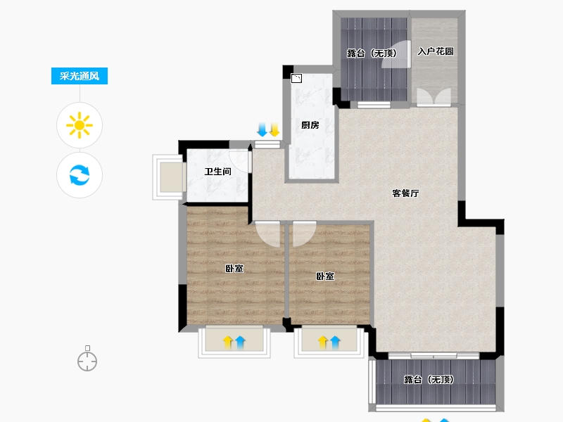 河南省-洛阳市-联信隆庭-81.56-户型库-采光通风