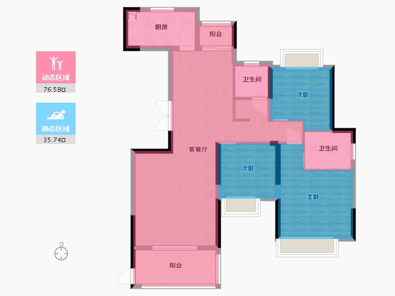 江西省-宜春市-上高壹号院-100.80-户型库-动静分区