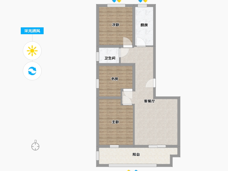 山东省-日照市-潮河春田-91.31-户型库-采光通风