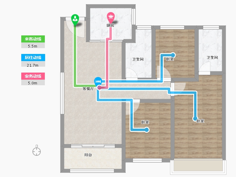 山东省-菏泽市-中达尚城一品-93.00-户型库-动静线