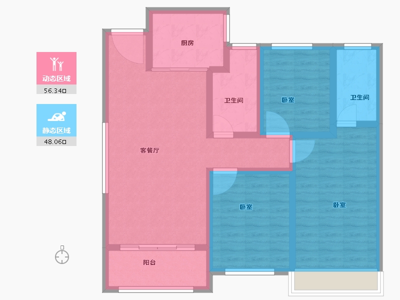 山东省-菏泽市-中达尚城一品-93.00-户型库-动静分区