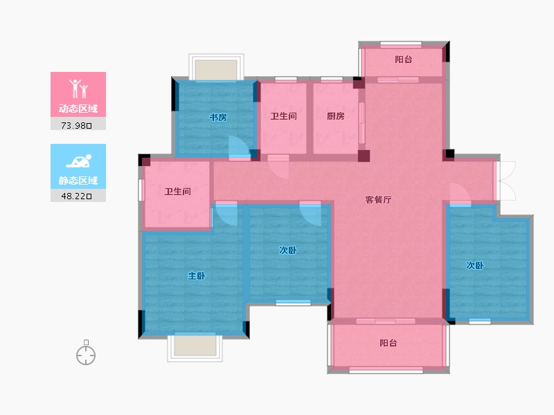 江西省-宜春市-都市江南-108.00-户型库-动静分区