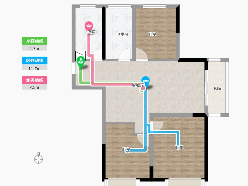 河南省-郑州市-亚新美好天境-84.00-户型库-动静线