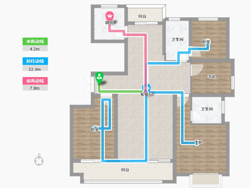 山东省-枣庄市-儒辰青檀府-114.96-户型库-动静线