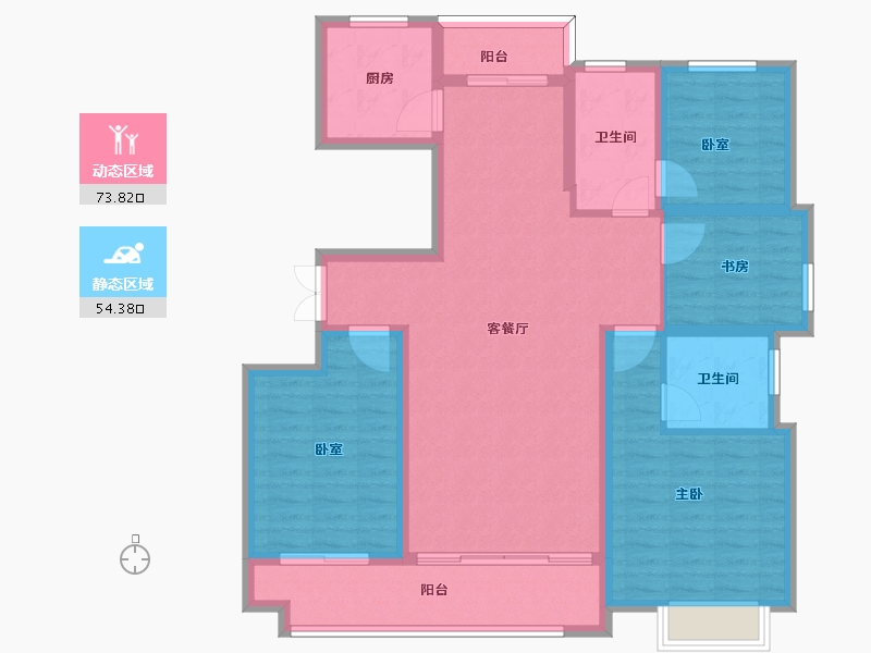 山东省-枣庄市-儒辰青檀府-114.96-户型库-动静分区