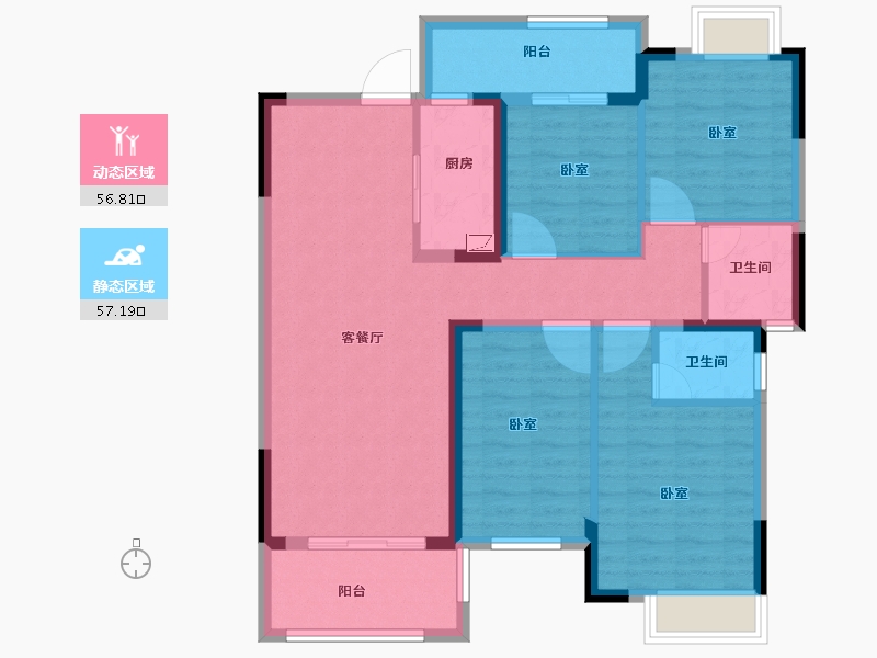 福建省-泉州市-隆盛世纪名居-101.95-户型库-动静分区