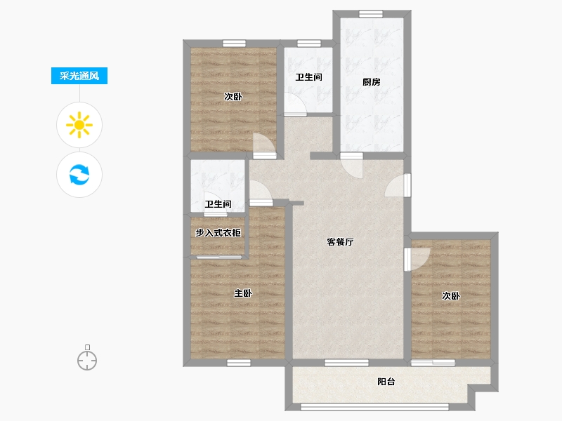 山东省-日照市-教授花园IV期碧山临海-93.41-户型库-采光通风