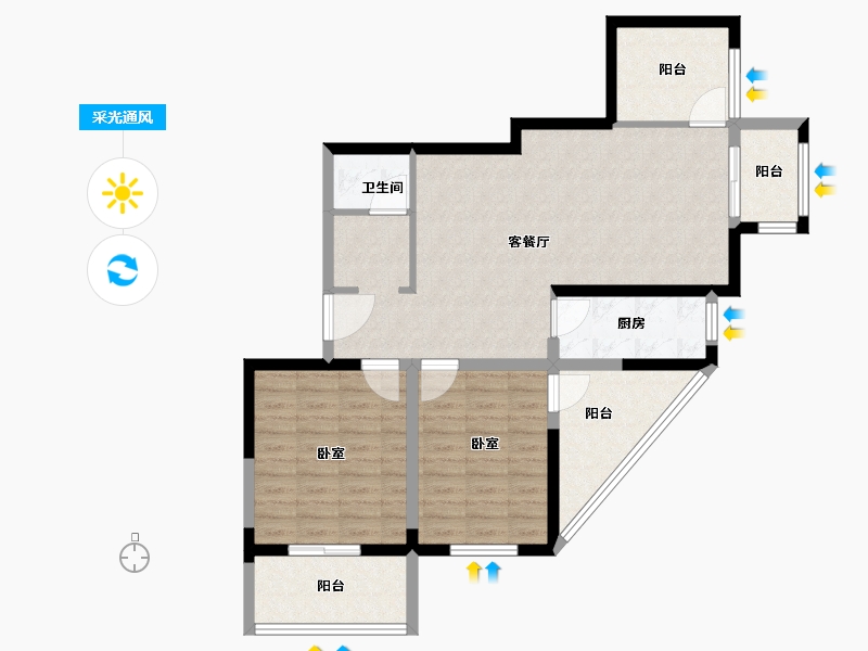 河南省-郑州市-城果-91.18-户型库-采光通风