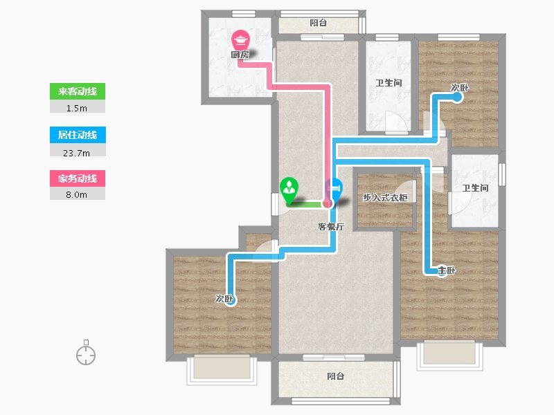 河北省-石家庄市-天山熙湖-101.01-户型库-动静线