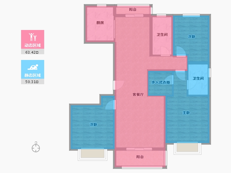 河北省-石家庄市-天山熙湖-101.01-户型库-动静分区