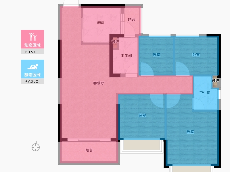 安徽省-合肥市-新滨湖恒大文化旅游城-98.00-户型库-动静分区