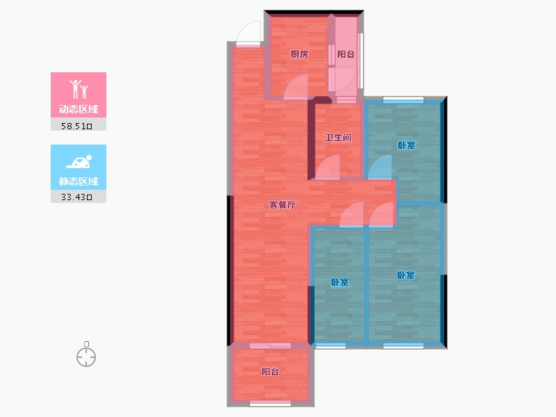 河南省-郑州市-郑州恒大林溪郡-81.55-户型库-动静分区