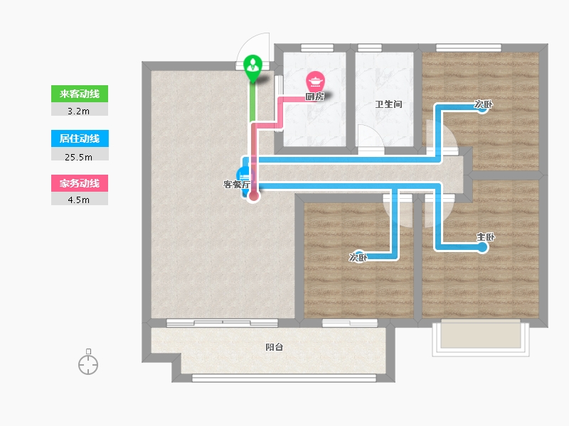 河南省-洛阳市-华芳福昌郡-86.98-户型库-动静线