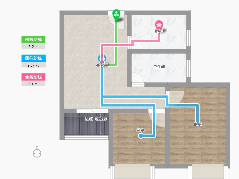 河南省-郑州市-丰乐奥体公馆-61.97-户型库-动静线