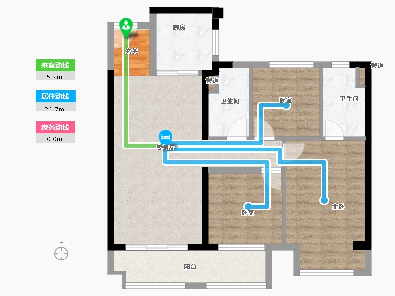 福建省-漳州市-融信壹号府-82.36-户型库-动静线