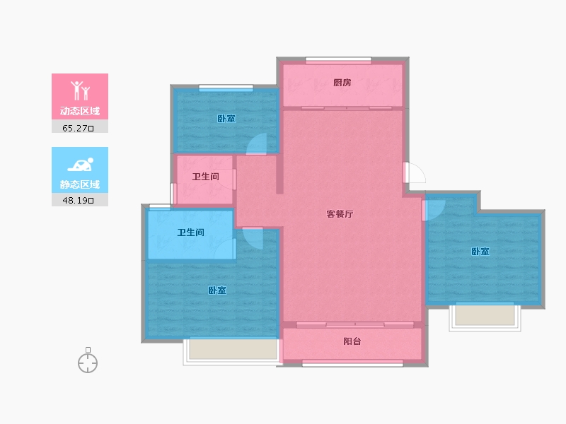 山东省-聊城市-祥泰万和城-103.00-户型库-动静分区