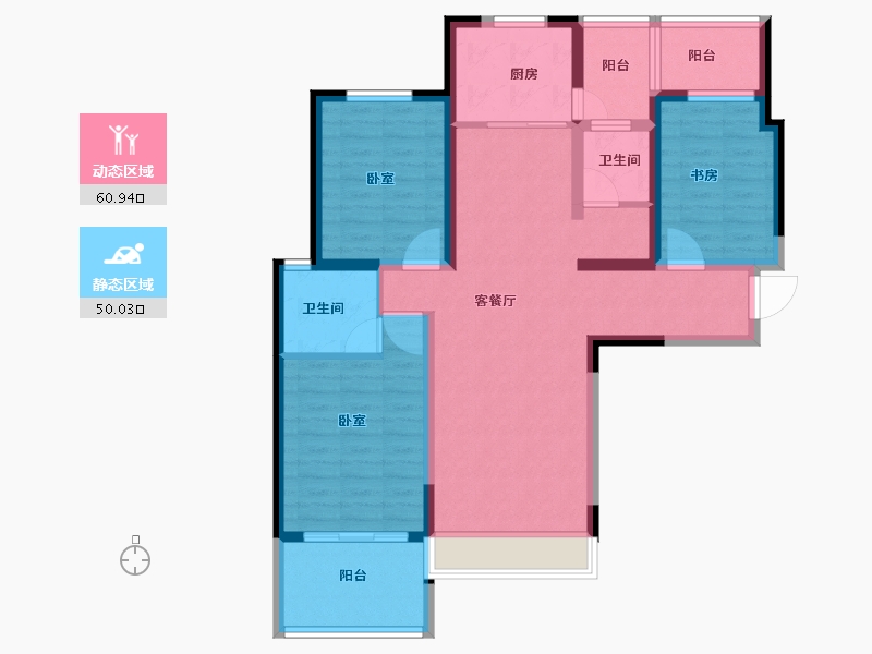 河南省-洛阳市-古都尚郡-98.00-户型库-动静分区