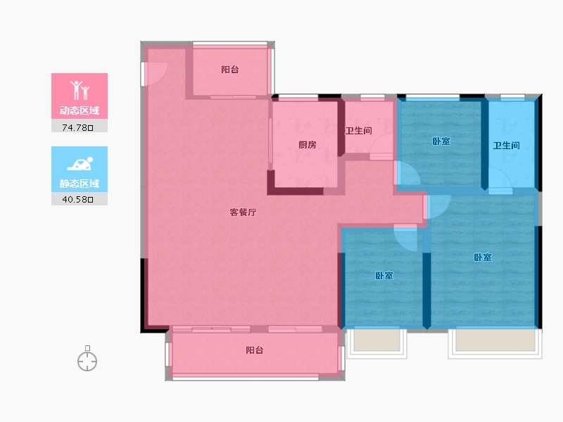 河南省-开封市-北大资源未名府-103.20-户型库-动静分区